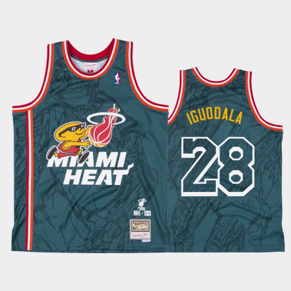 Andre Iguodala Miami Heat #28 Men's NBA Remix Denzel Curry x BR Remix Jersey - Green