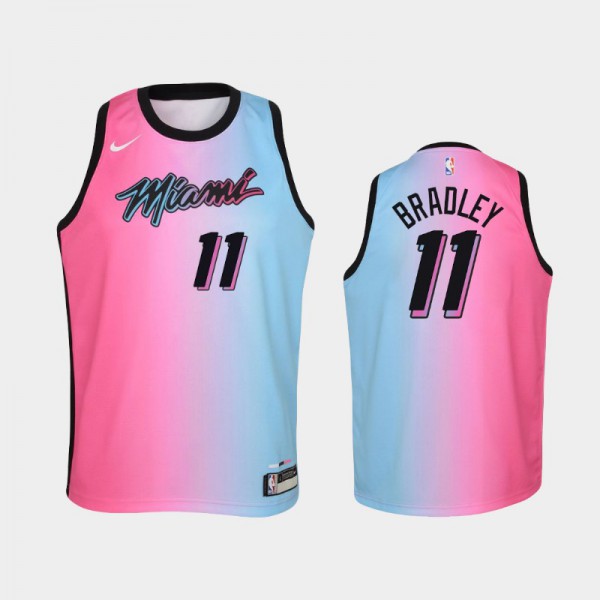 Avery Bradley Miami Heat #11 Youth City 2020-21 Jersey - Pink Blue