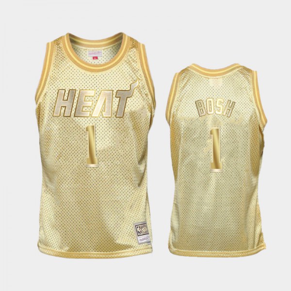 Chris Bosh Miami Heat #1 Men's Midas SM Limited Jersey - Gold