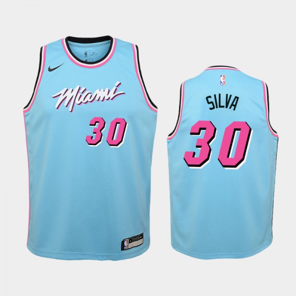 Chris Silva Miami Heat #30 Youth City 2019-20 ViceWave Jersey - Blue