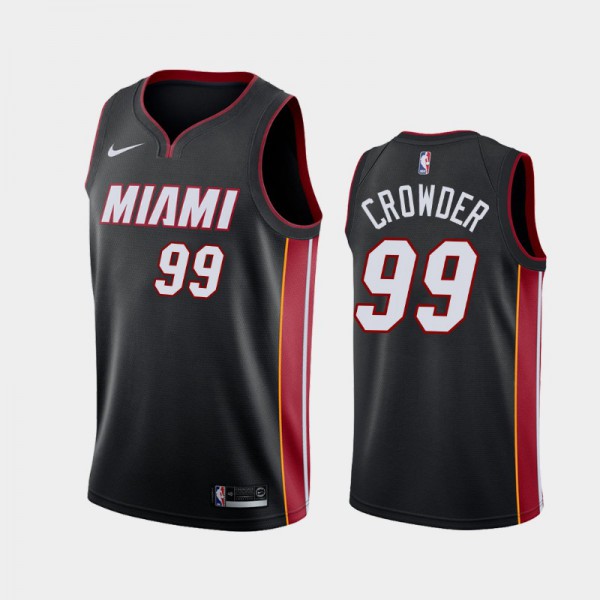 Jae Crowder Miami Heat #99 Men's Icon 2019-20 Jersey - Black