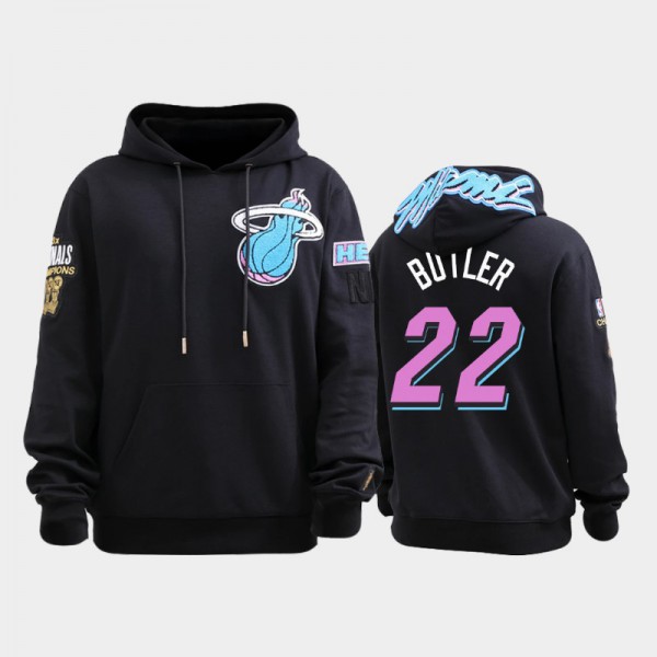 Jimmy Butler Miami Heat #22 Men's ViceWave Three-time NBA Champion Pullover Hoodie - Black