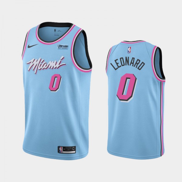 Meyers Leonard Miami Heat #0 Men's City 2019-20 ViceWave Jersey - Blue