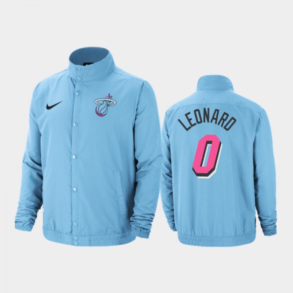 Meyers Leonard Miami Heat #0 Men's City Edition 2019-20 DNA Full-Snap Jacket - Blue