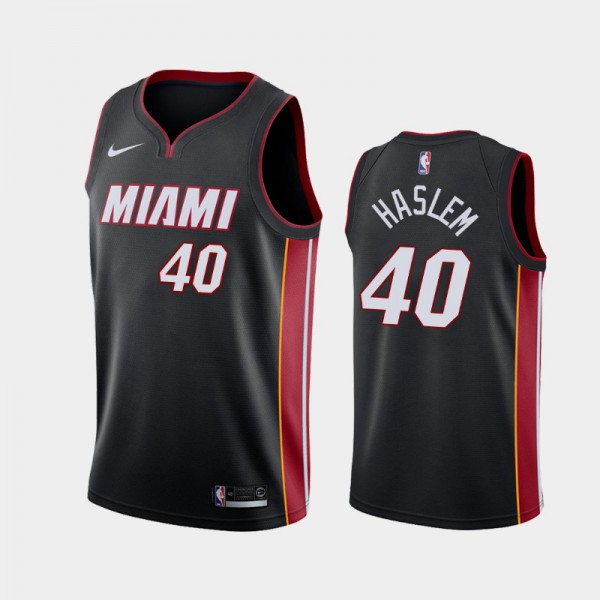 Udonis Haslem Miami Heat #40 Men's Icon 2019 season Jersey - Black
