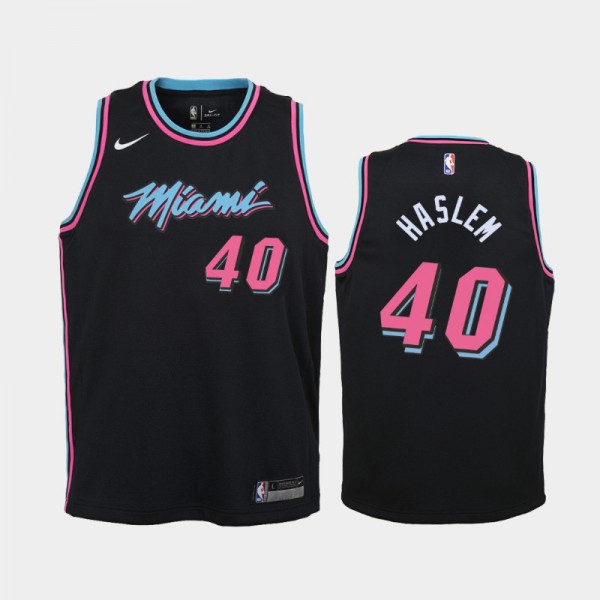 Udonis Haslem Miami Heat #40 Youth City 2018-19 Jersey - Black